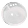 16370PWA 17 x 20 in. Polypropylene Oval Single Bowl - White view 1