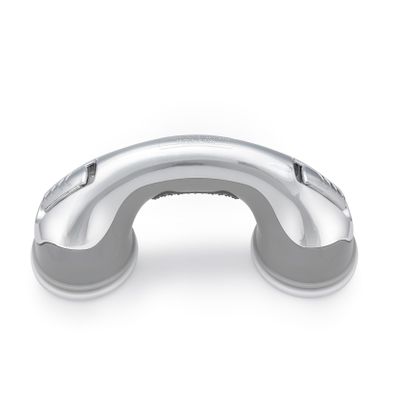 11.5 x 4 x 4 in. Chrome Plastic Suction Cup Grab Bar, 2PK