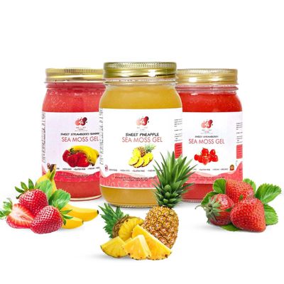 Healthy Herbs Sea Moss Gel Tropical Goodness Starter Bundle | Made from St Lucia Gold Wild-Harvested Seamoss | Wildcrafted Superfood with 90+ Essential Vitamins & Minerals (3-Pack)