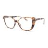 SA106 Retro Womens Classy Oversized Rectangular Cat Eye Reading Glasses Tortoise +4.00 view 1
