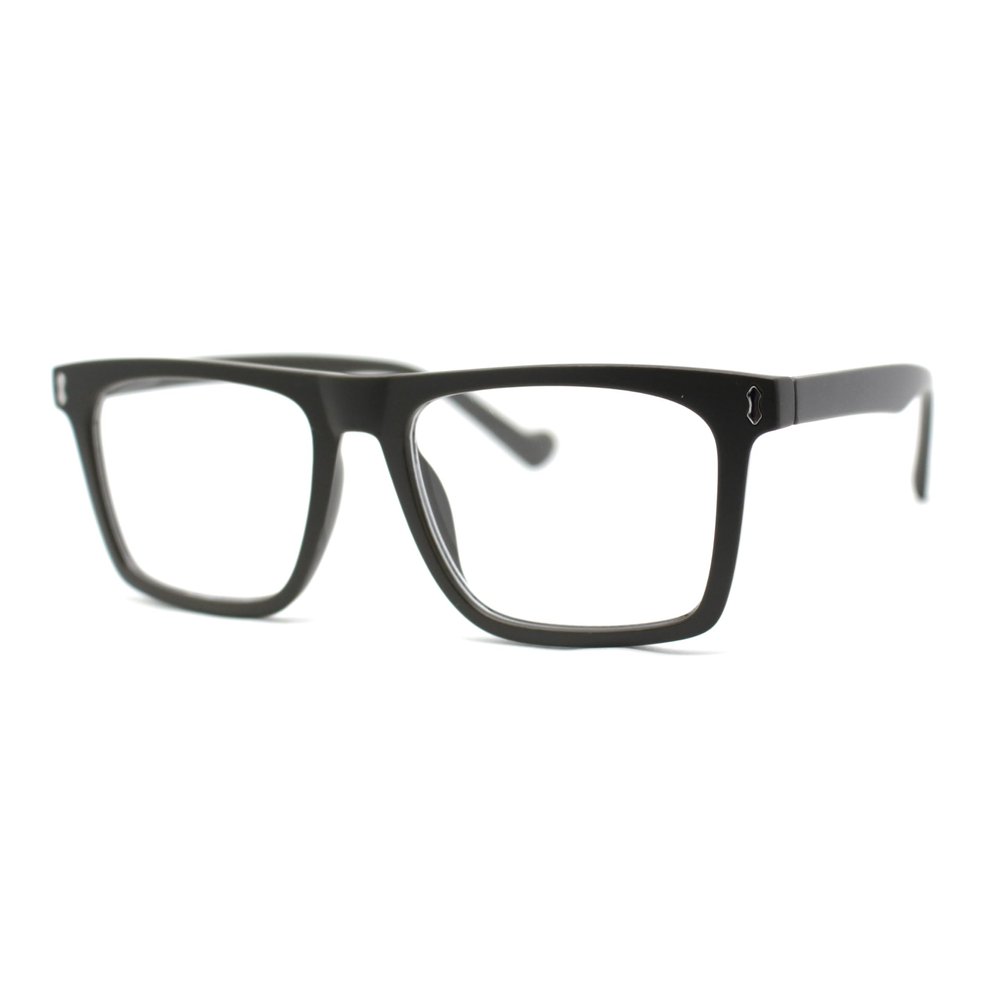 SA106 Stylish Classy Squared Rectangle Horn Rim Plastic Fashion Reading Glasses All Brown +2.00