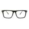 SA106 Stylish Classy Squared Rectangle Horn Rim Plastic Fashion Reading Glasses All Brown +2.00 view 2