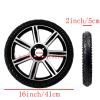 2 Pcs 16 Inch Wheelchair Rear Wheels Replacement Parts, 16x2.125 PU Inflatable/Solid Tire with Aluminum Alloy Wheel for Most Electric Wheelchairs (Size : 16x2.125B) view 2