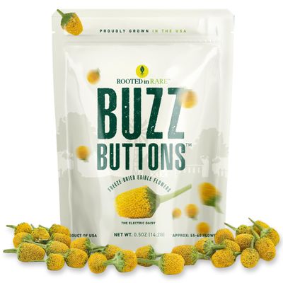 Buzz Buttons Edible Flowers for Cocktails | Grown in USA | Szechuan Button