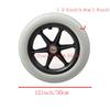 1 Pair 12x2 Wheelchair Rear Wheels Assembly, PU Solid Manual Wheelchairs Replacement Wheel with 1/2" (12mm) Bearing (Size : 12x2B) view 2