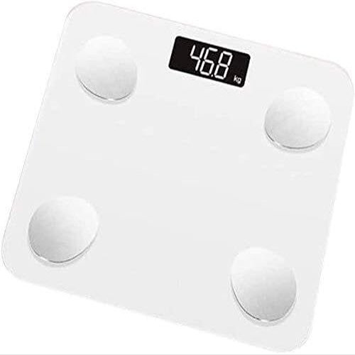 WEedsy Digital Body Weight Bathroom Scale Weighing Scale, Backlit Display, 400 Pounds, Glass, USB Charging Electronic Weighing