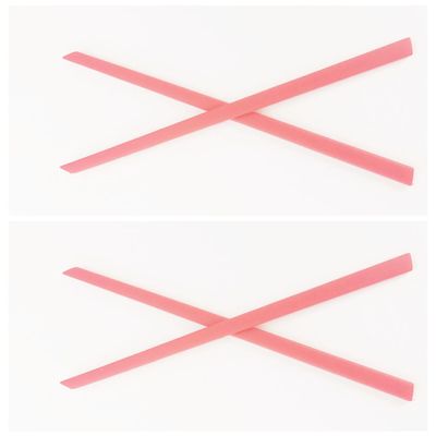 Caulo Replacement Ear Socks Sleeves Compatible with Oakley Glass Sunglass Frames OX3222 OX3232 OX3241 OX8097 OX8103 etc (Red - 2 Pairs)