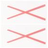 Caulo Replacement Ear Socks Sleeves Compatible with Oakley Glass Sunglass Frames OX3222 OX3232 OX3241 OX8097 OX8103 etc (Red - 2 Pairs) view 1