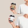 20-100Pcs Custom White/Kraft Coffee Cup Sleeves, Disposable Cup Sleeves for Water, Juice, Coffee or Tea, Fits 10, 12, 16, 20 oz Paper Cups (Cup Not Included) (30PCS) view 2