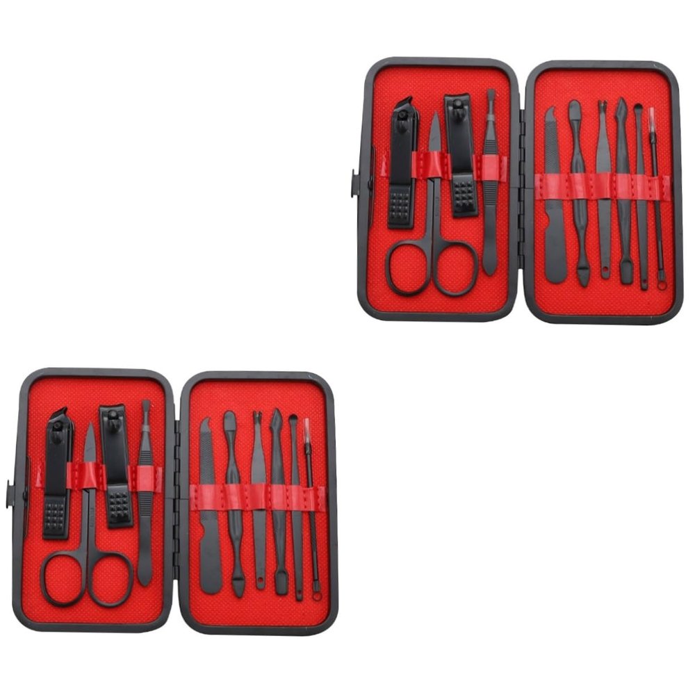 Mipcase 2sets Professional Pedicure Kit Men Women Nail Clippers Cuticle Cutter Manicure Tool for Easy Nail Grooming