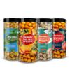 Farmley Makhana Gluten Free Roasted & Flavoured Puffs Fox Nut Water Lily Pops Popped Lotus Seed Pack of 4 90g each (Peri-Peri, Salted, Mint, Tangy Tomato) Daily Nutritious Snack 12.70 Ounce view 1