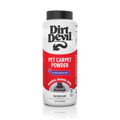 Dirt Devil Pet Carpet Powder, 32 oz, Room Refresher and Pet Odor Eliminator, Tropical Wind Scent, Vacuum Cleaner Safe, For Use on Carpets, Rugs, Upholstery and More, Carpet Freshener Powder for Home