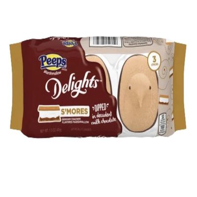 Peeps Delights S'mores Chocolate Dipped Marshmallow Chicks, 3 Count Package, 1.5 Oz