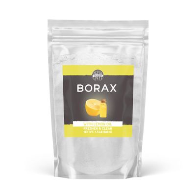 BIRCH & MEADOW Borax with Lemon Essential Oil, 1.5 lb, Fresh Scent, Cleaning & Laundry