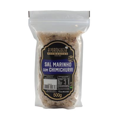 BR Corner | A Portuguesa Brazilian Seasoning Salt for BBQ 17.63oz | Tempero Sal Grosso para Churrasco 500g | Best for Seasoning Barbecue, Roasts, and More (Coarse Sea Salt & Chimichurri)