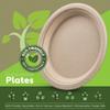 100% Compostable Paper Plates Heavy Duty - 150 Pack Biodegradable Disposable Plates  9 Brown Disposable Dinner Plates Made of Eco-Friendly, Natural Unbleached Sugarcane Bagasse, Microwavable Plates view 2