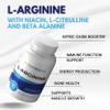 healblend L-Arginine Plus: Calcium, Niacin, L-Arginine Blend, L-Citrulline Complex & Beta Alanine - 120 Capsules (2 Pack) view 2