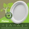 100% Compostable Paper Plates Heavy Duty -150 Pack Biodegradable Disposable Plates - 9 Inch White Disposable Dinner Plates Made of Eco-Friendly, Natural Sugarcane Bagasse, Microwavable Plates Bulk view 2