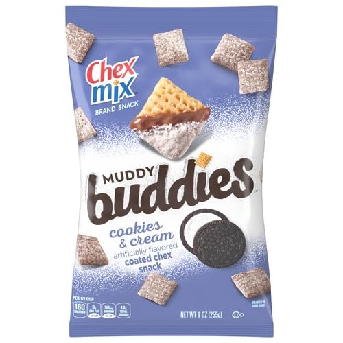 Chex Mix Muddy Buddies, OREO Cookies and Cream Snack Mix, 9 oz