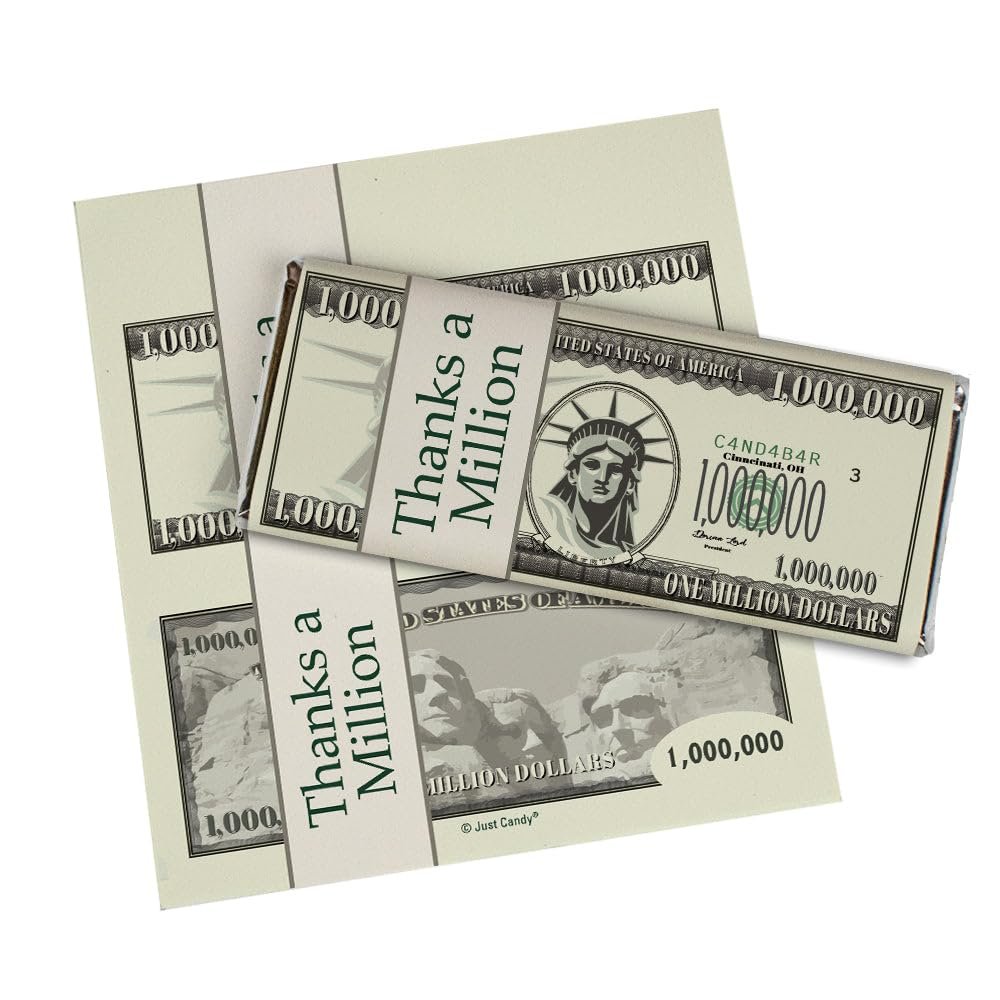 24ct Thank You Wrappers for Candy Bars Party favors (24 Pack) - DIY Favors