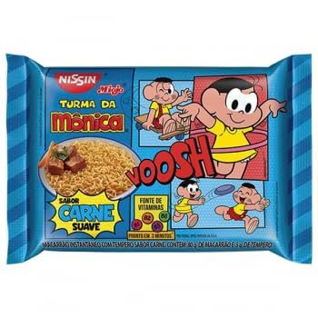 Brazilian Corner Nissin Ramen Instant Noodle Flavors 2.64Oz | Miojo Macarro Instantneo Sabores Diversos 85g by Brazilian Corner | Macarro Instantneo Turma da Monica Sabores Diversos by Brazilian Corner (Turma da Monica Beef)
