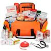 Large EMT Trauma Bag  Fully Stocked First Aid Kit with Tourniquet, Gauze, CPR Mask, Trauma Shears & Emergency Medical Supplies  Orange view 1