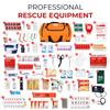 Large EMT Trauma Bag  Fully Stocked First Aid Kit with Tourniquet, Gauze, CPR Mask, Trauma Shears & Emergency Medical Supplies  Orange view 2