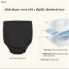 Adult Diaper Cover Silent Waterproof Plastic Rubber Pants for Incontinence Leak Protection with Light Absorbent Layer (Black, S) view 2