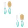 VICASKY 4pcs Boy Girl Boys and Girls Hair Brush Hair Comb Natural Wool Bristles Comfortable Detangler Brush for Cradle Cap view 1