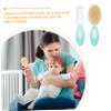 VICASKY 4pcs Boy Girl Boys and Girls Hair Brush Hair Comb Natural Wool Bristles Comfortable Detangler Brush for Cradle Cap view 3