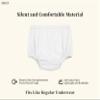 Adult Diaper Cover Silent Waterproof Plastic Rubber Pants for Incontinence Leak Protection with Light Absorbent Layer (White, 4XL) view 2