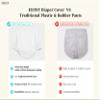 Adult Diaper Cover Silent Waterproof Plastic Rubber Pants for Incontinence Leak Protection with Light Absorbent Layer (White, 4XL) view 4
