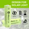 Porvoo AA Ni-MH 600mAh 1.2V Rechargeable Batteries, AA Solar Batteries for Outdoor Solar Lights, Garden Lights, String Lights (12Pack AA) view 3