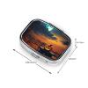 Square Pill Box Halloween Night Sky Cute Small Pill Case 2 Compartment Pillbox for Purse Pocket Portable Pill Container Holder to Hold Vitamins Medication Fish Oil and Supplements view 3