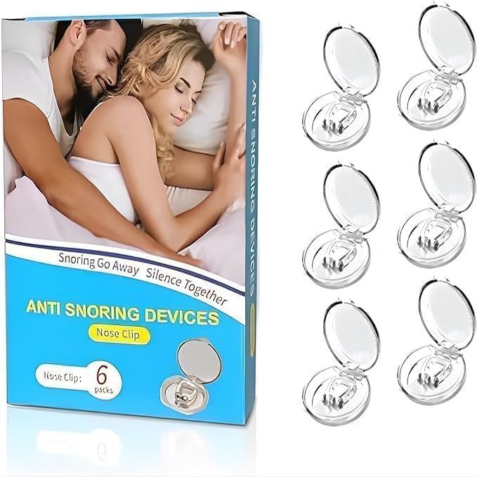 6PCS Anti Snoring Devices - Silicone Magnetic Anti Snoring Nose Clip, Snore Stopper - Comfortable Nasal to Relieve Snore, Stop Snoring for Men and Women