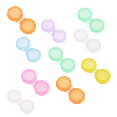 10Pcs Contact Lens L+R Cases Storage Holder Soaking Container Travel Accessaries Contact Lens L+R Cases Storage Holder Soaking Container Travel Accessaries Storage Box For Student Adult For Trip Home