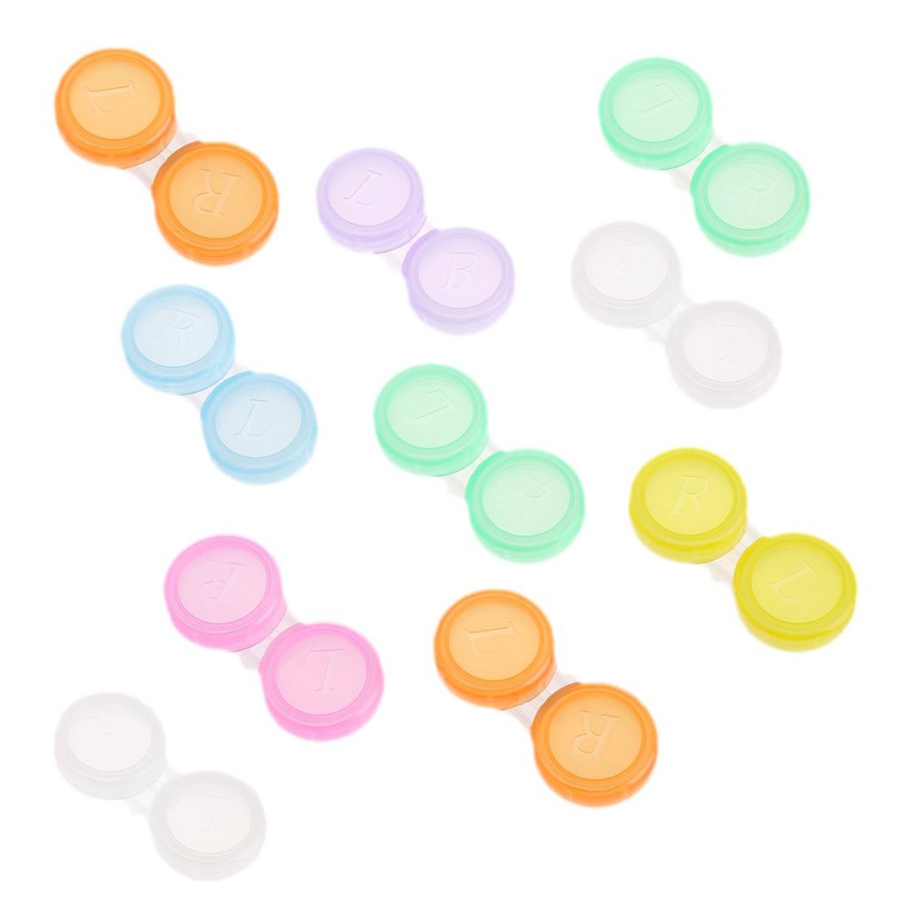 10Pcs Contact Lens L+R Cases Storage Holder Soaking Container Travel Accessaries Contact Lens L+R Cases Storage Holder Soaking Container Travel Accessaries Storage Box For Student Adult For Trip Home