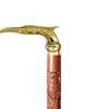 Walking Cane Rosewood Designer Wooden Walking Stick with Brass Handle Gift for Men & Women 37 inch Brown JXJX view 2