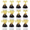 12Pcs Aries Cupcake Topper, Big Aries Energy/Aries Season, 12 Constellation March/April Birthday Cupcake Decoration, Horoscope Astrology Birthday Party Supplies, Gold Glitter view 1