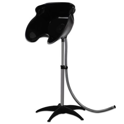 Portable Shampoo Bowl, Height & Angle Adjustable Hair Washing Sink with Drain Hose, Standing Salon Deep Shampoo Basin for Hairstylist and Home Services