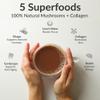 BIOptimizers Mushroom Coffee Alternative  Chocolate Drink  Lions Mane, Chaga, Reishi + Collagen Peptides for Focus, Energy & Gut Health  Adaptogenic Mushrooms & MCT Powder  15 Servings view 3