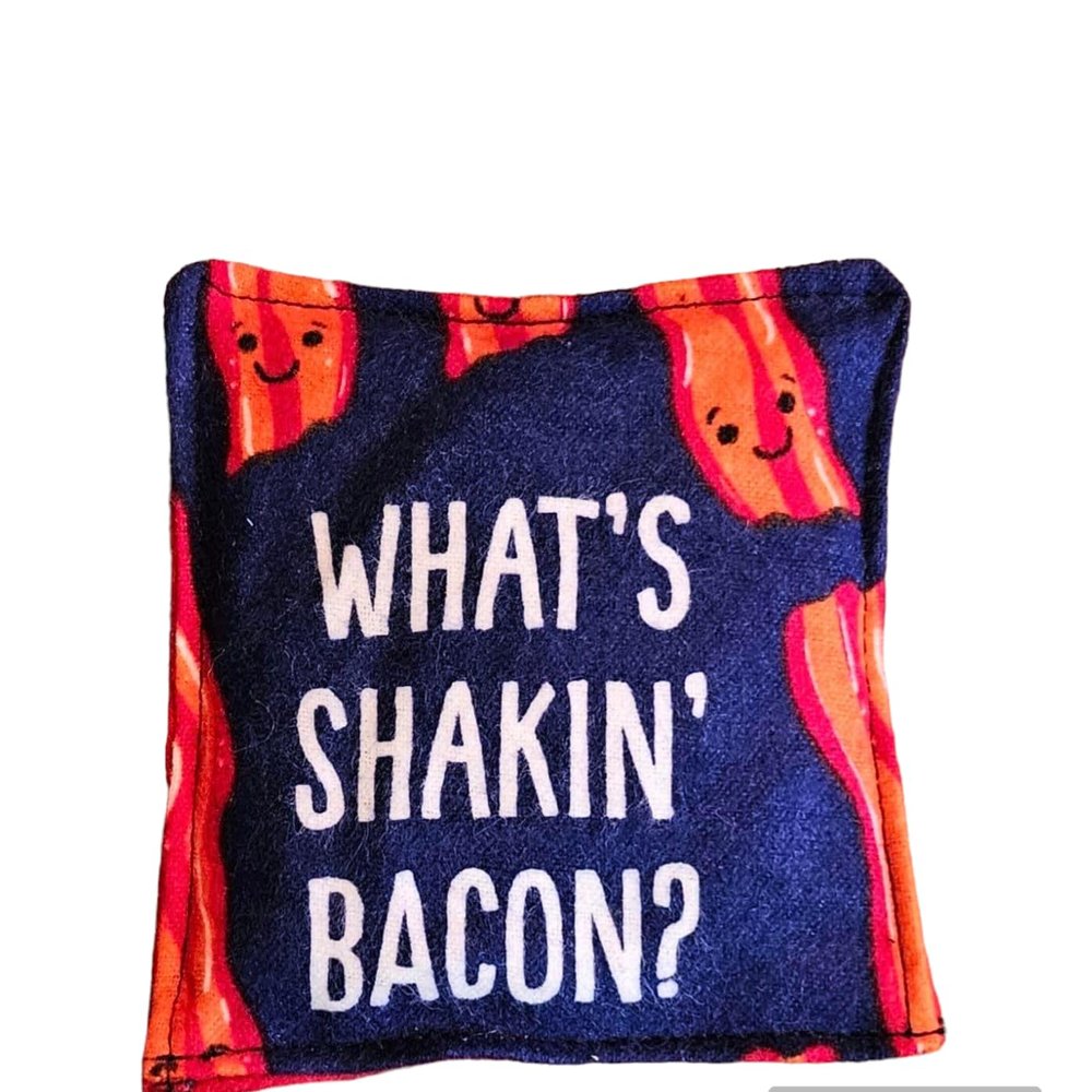 Boo Boo Rice Bag for Kids, Soft Fabric Cold Pack, Cold Hot Therapy, Ice Packs, First Aid Injuries Toothache, Breast Feeding, Reusable Eco Friendly Non toxic, Cute warm Compress (Bacon)