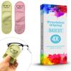 Basesit Eyeglass Cleaning Cloth, 4 Pack, Eyeglass Cleaning Wipes, Lens Wipes for Eyeglasses, Eye Glasses Cleaner Wipes, Eye Glass Clean Cloths, Eye Glasses Cleaner Cloth (Pink/Yellow) view 1