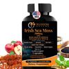 10-in-1 Irish Sea Moss Veggie Caps 3000mg Black Seed Oil Ashwagandha Bladderwrack Burdock Turmeric Apple Cider Vinegar Manuka Honey Dandelion Black Pepper - Made in US(Veggie Caps, Unflavored) view 1