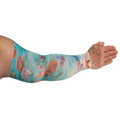 Lymphedivas Sea Breeze Medical Graduated Compression Arm Sleeve for Lymphedema (Long 20-30 mmHg Medium)