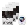Brushmo Black Floss (BBFloss) - Expanding Floss, Gum-Friendly Soothing Mint Dental Floss, Natural Vegan Wax to Remove Plaque from Teeth, Dentist Designed PTFE & PFAS Free Oral Care, 3 Spools, 163 yd view 1