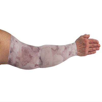 Lymphedivas Romantic Rose Medical Graduated Compression Arm Sleeve for Lymphedema (Long 20-30 mmHg Small)