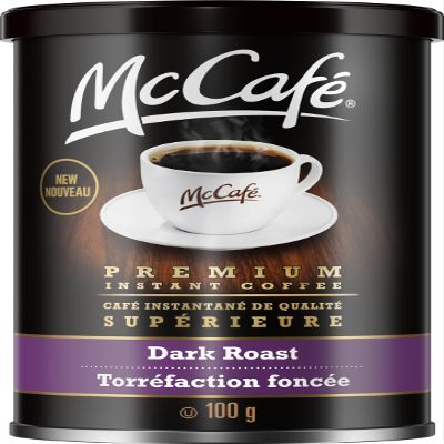 McCafe Premium Instant Coffee, Dark Roast, 100g/3.5 oz. Tin