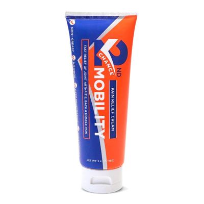 2nd Chance Mobility Pain Relief Cream, No Odor, Non-Greasy, Deep Penetrating, Moisturizing Topical Cream for Joint, Back, Muscle Ache Pain 3.4oz