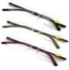 V.W.E. 3 Pairs Men Women Rectangular Lightweight Rimless Reading Glasses - Clear Lens Spring Hinge Reader (Black Grey Brown, 1.50, x) view 1